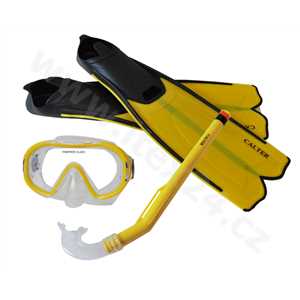Potápěčský set CALTER KIDS S06+M168+F41 PVC, žlutý
