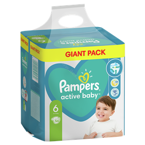 Pampers Active Baby Plenky Velikost 6, 13kg-18kg, 56ks