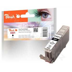 Peach C521 černá kompatibilní s Canon CLI-521bk, 2933B001