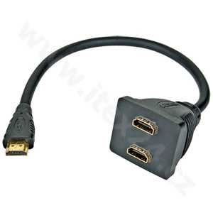 Adapter HDMI rozdvojka M - 2x F konektory