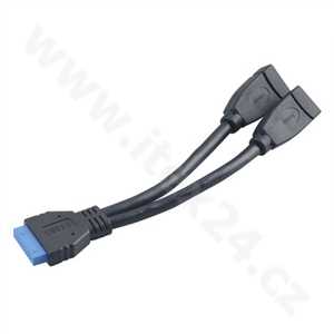 AKASA kabel USB 3.0, interní USB kabel, 0,15m