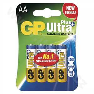 Alkalická baterie GP Ultra Plus LR6 (AA), 4 ks v blistru