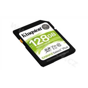 KINGSTON SDXC 128GB Canvas Select Plus A1 C10 Card (čtení 100 MB/s, zápis 85MB/s)