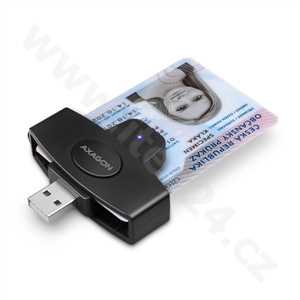 AXAGON CRE-SM5, USB externí PocketReader čtečka kontaktních karet