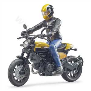 Bruder 63053 BWORLD Motocykl Scrambler Ducati Cafe Racer s jezdcem
