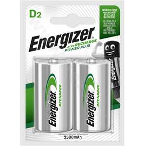 Energizer Nabíjecí baterie - D / HR20 - 2500 mAh POWER PLUS DUO, 2 ks