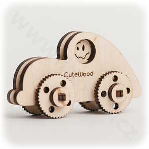 CuteWood Dřevěné 3D puzzle Auto