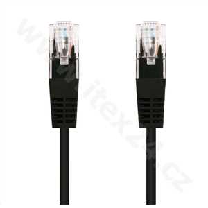 C-TECH kabel patchcord Cat5e, UTP, černá, 1m