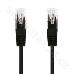 C-TECH kabel patchcord Cat5e, UTP, černá, 3m