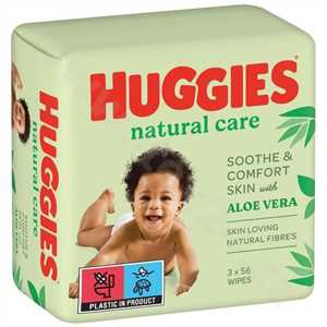 HUGGIES® Natural Care 3 x 56ks vlhčené ubrousky